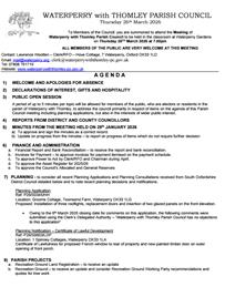 Next Parish Council Meeting - Thursday 26th March 2026
